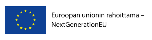 Euroopan unionin rahoittama - NextGenerationEU ja EU:n lippu.