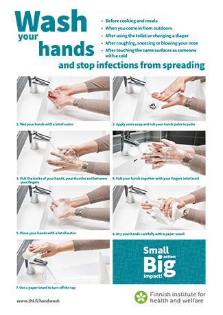 Wash your hands and stop infections from spreading. When and How to Wash Your Hands.