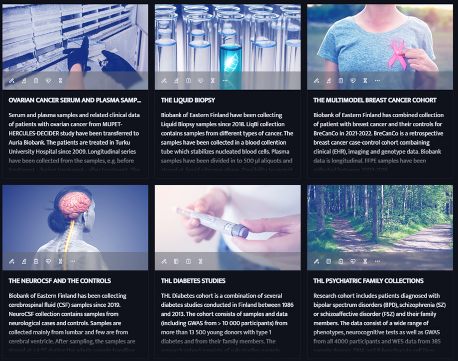 Screen shot from the front page of the Cohorts application.