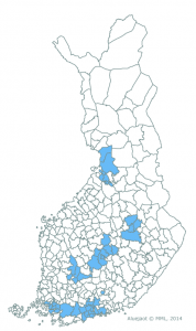 Fin-HIT Study research areas in Finland.