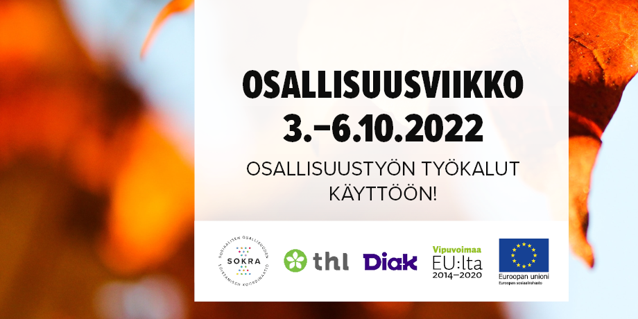 Osallisuusviikko 3.–6.10.2022 – Osallisuustyön työkalut käyttöön!