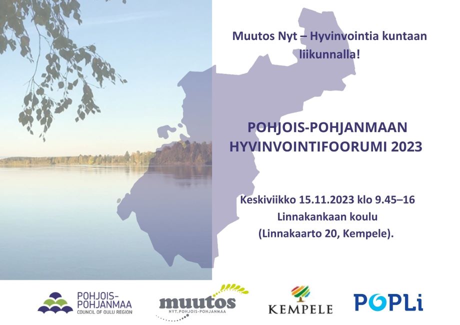 Pohjois-Pohjanmaan hyvinvointifoorumi 15.11.2023 Kempeleellä.