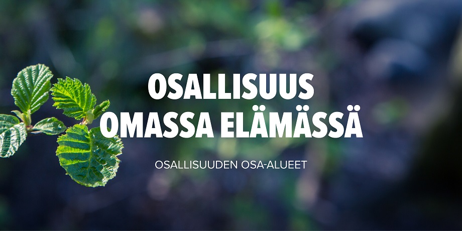 Taustakuvassa vihreää kasvillisuutta.