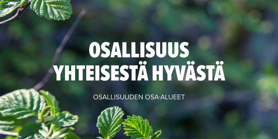 Taustakuvassa vihreää kasvillisuutta