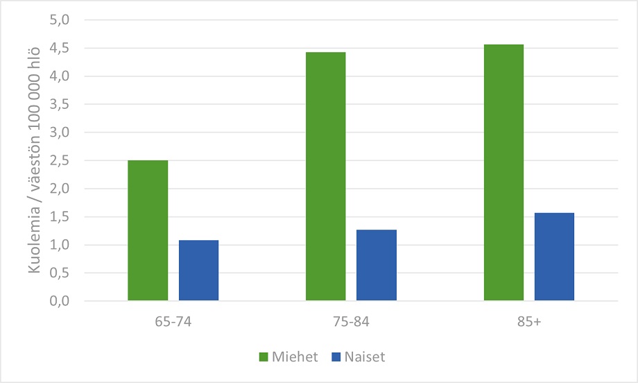 Tilastokuvio, päähavainnot kerrottu sivun tekstissä.