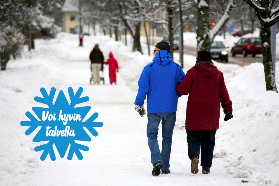 Kävelijät talvella