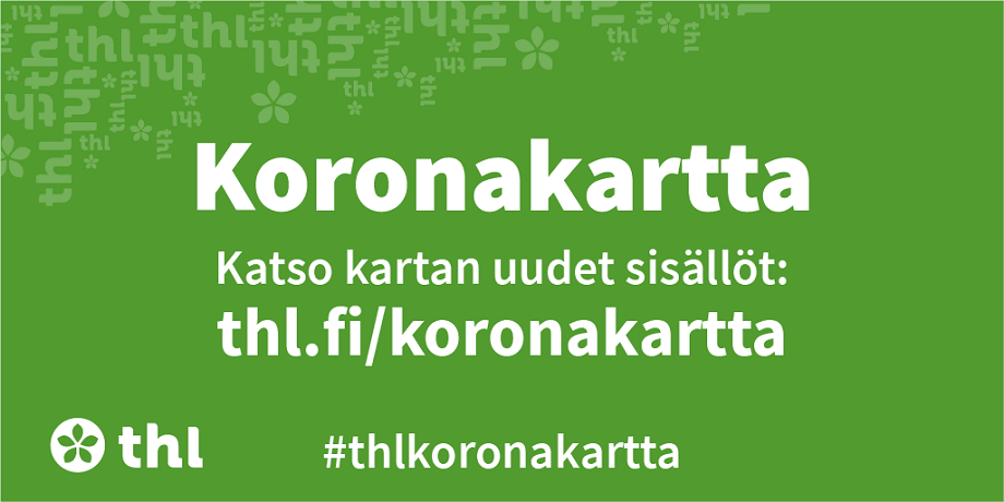 Koronakartasta voi twiitata hashtagilla #thlkoronakartta. 
