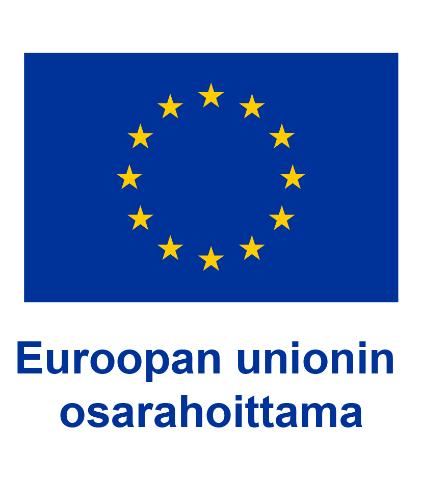 Euroopan unionin lippu. EU:n osarahoittama hanke.