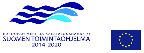 Logo: Euroopan meri- ja kalatalousrahasto, Suomen toimintaohjelma 2014-2020