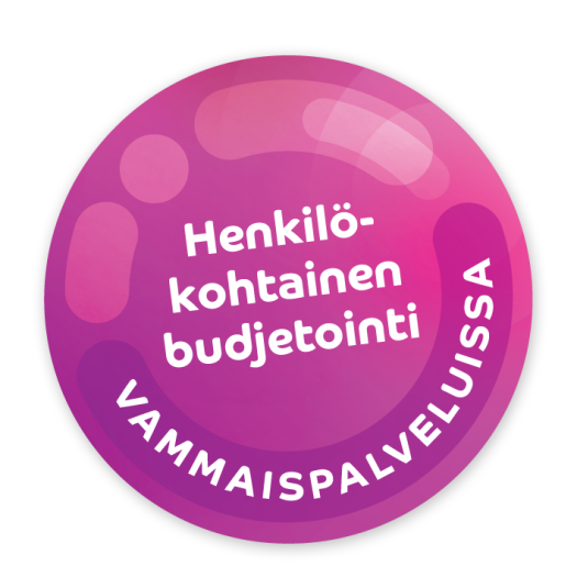 Henkilökohtainen budjetointi vammaispalveluissa -logo.