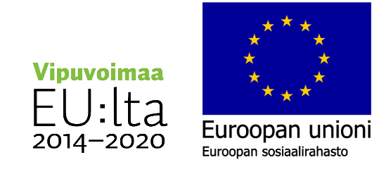 Vipuvoimaa EU:lta ja Euroopan sosiaalirahasto (ESR) logot