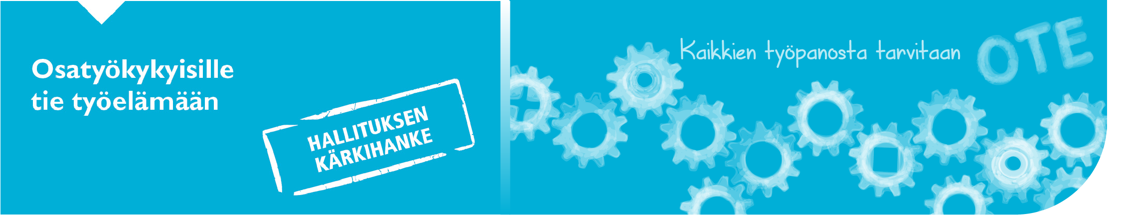 Osatyökykyisille tie työelämään -logo.