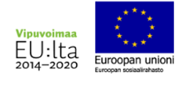 Vipuvoimaa EU:lta ja ESR lippulogo.