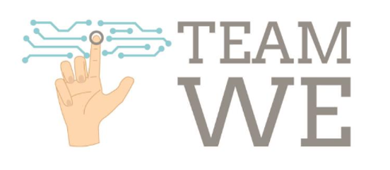 TeamWe ja sormi painamassa nappia.