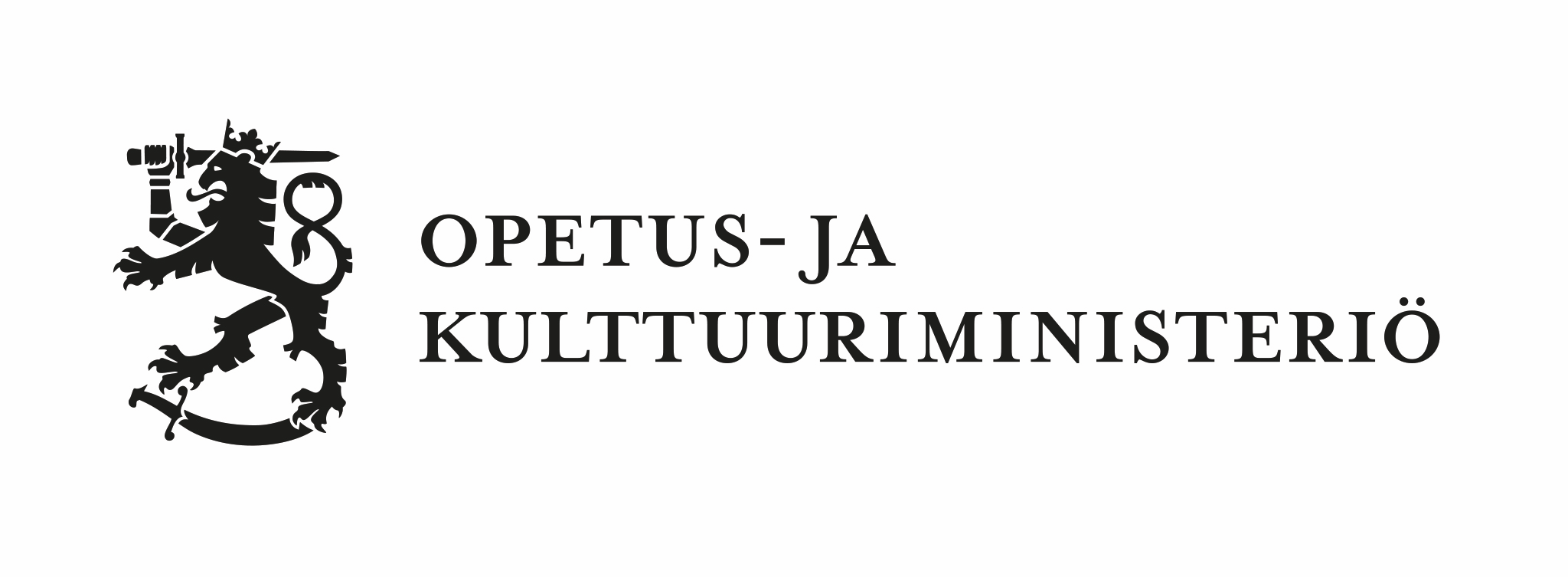 Opetus- ja kulttuuriministeriön logo.