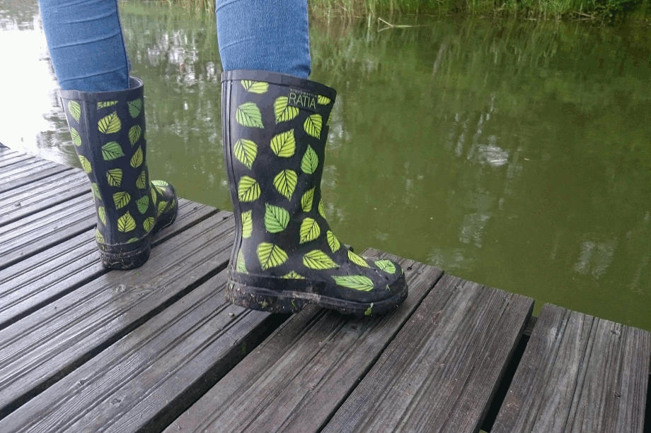 Water with blue-green algae.