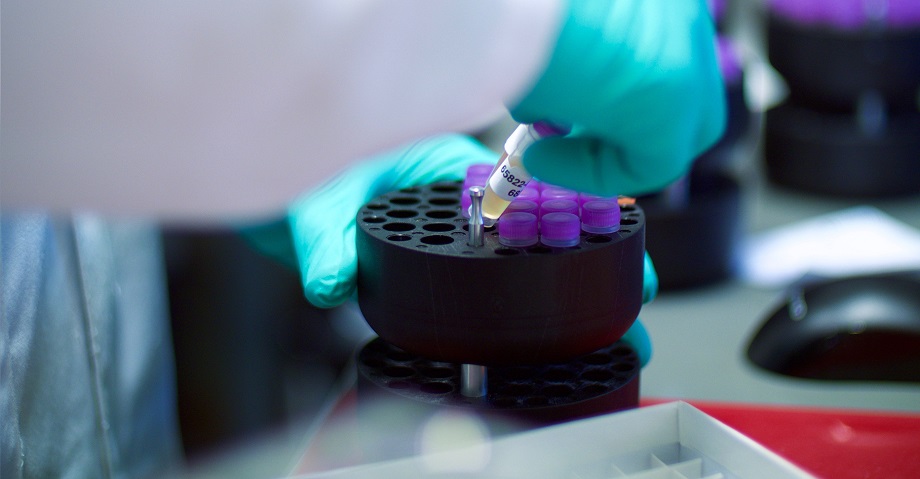 Sample tubes in laboratory.