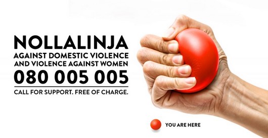 Nollalinja against domestic violence and violence against women 080005005. Call for support. Free of charge.