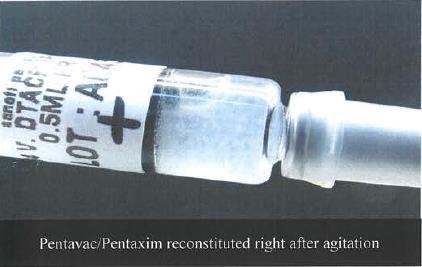 Pentavac sekoituksen jälkeen