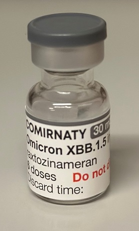 Comirnaty Omicron XBB.1.1 30 mikrog/annos -koronarokotteen rokotepullo.