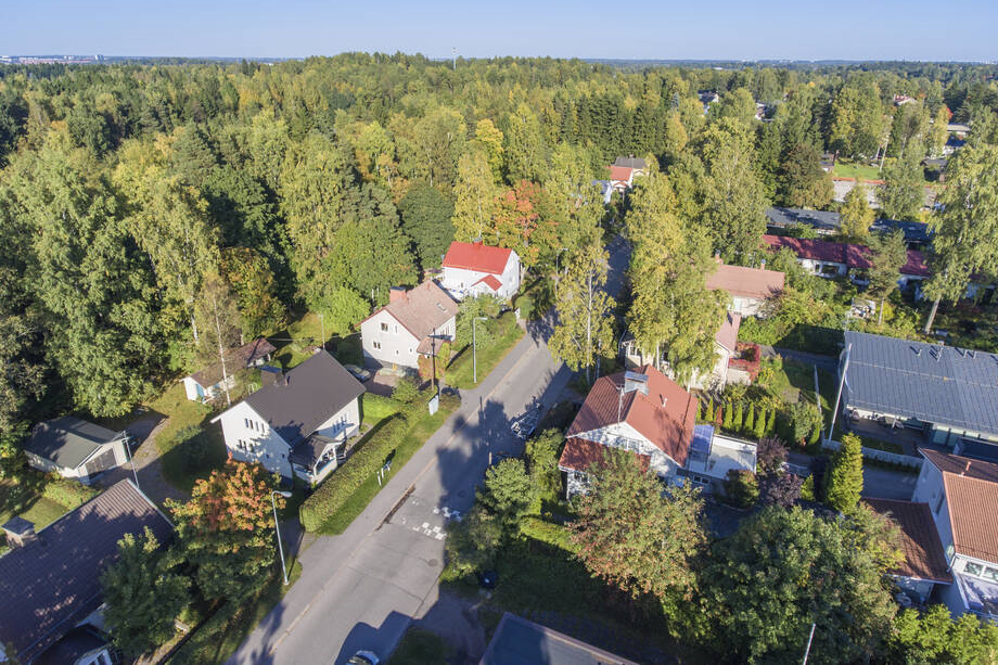 Små hus i ett bostadsområde