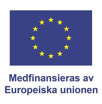 Logo: EU-flaggan och text medfinansiering av Europeiska unionen.
