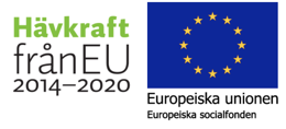 Logos: Hävkraft från EU 2014-2020 och Europeiska unionen Europeiska socialfonden.