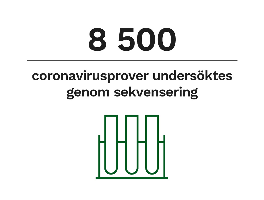  8500 coronavirusprover undersöktes genom sekvensering.