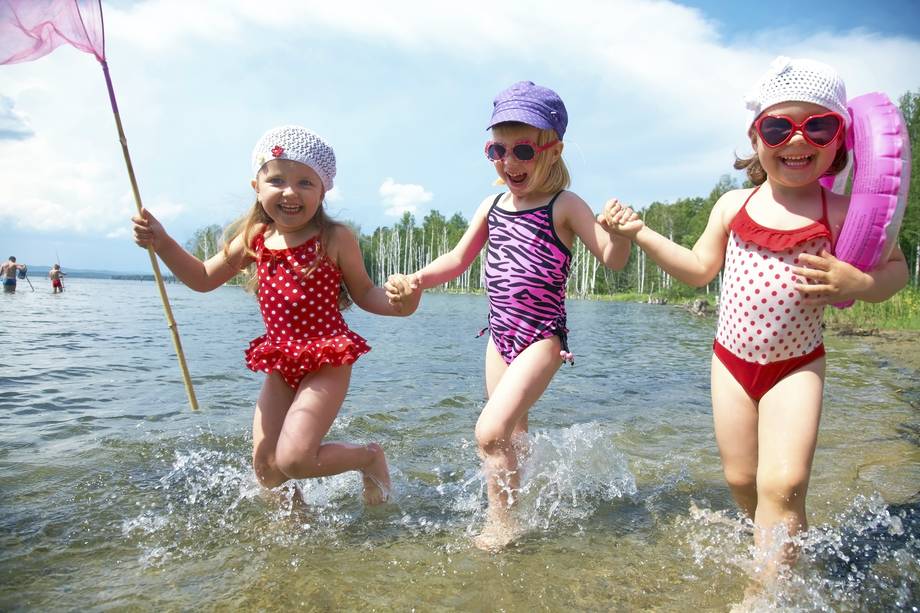 Children on the beach.