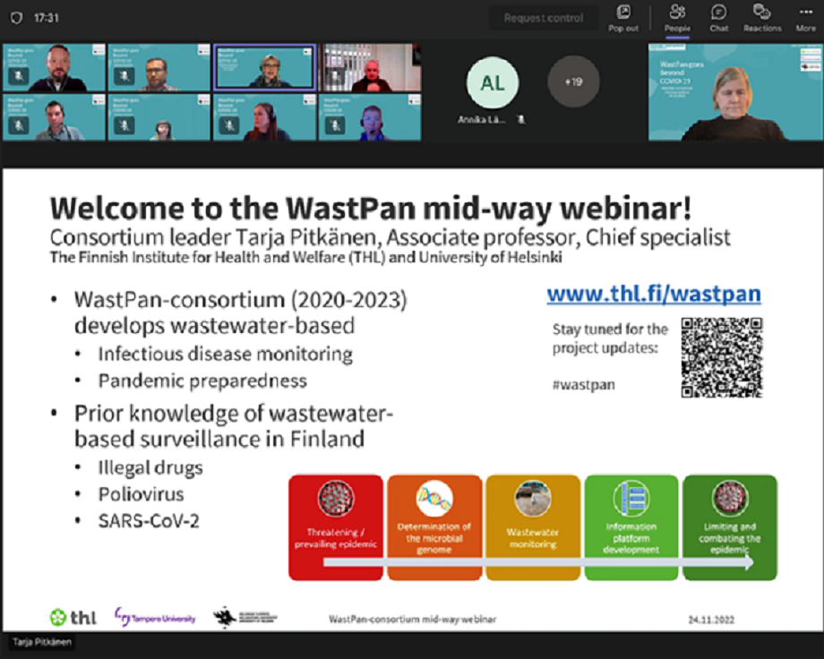 Screen capture from the WastPan seminar.