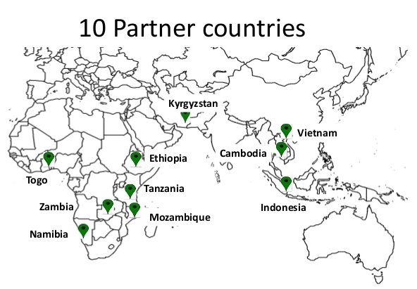 Map of partner countries.