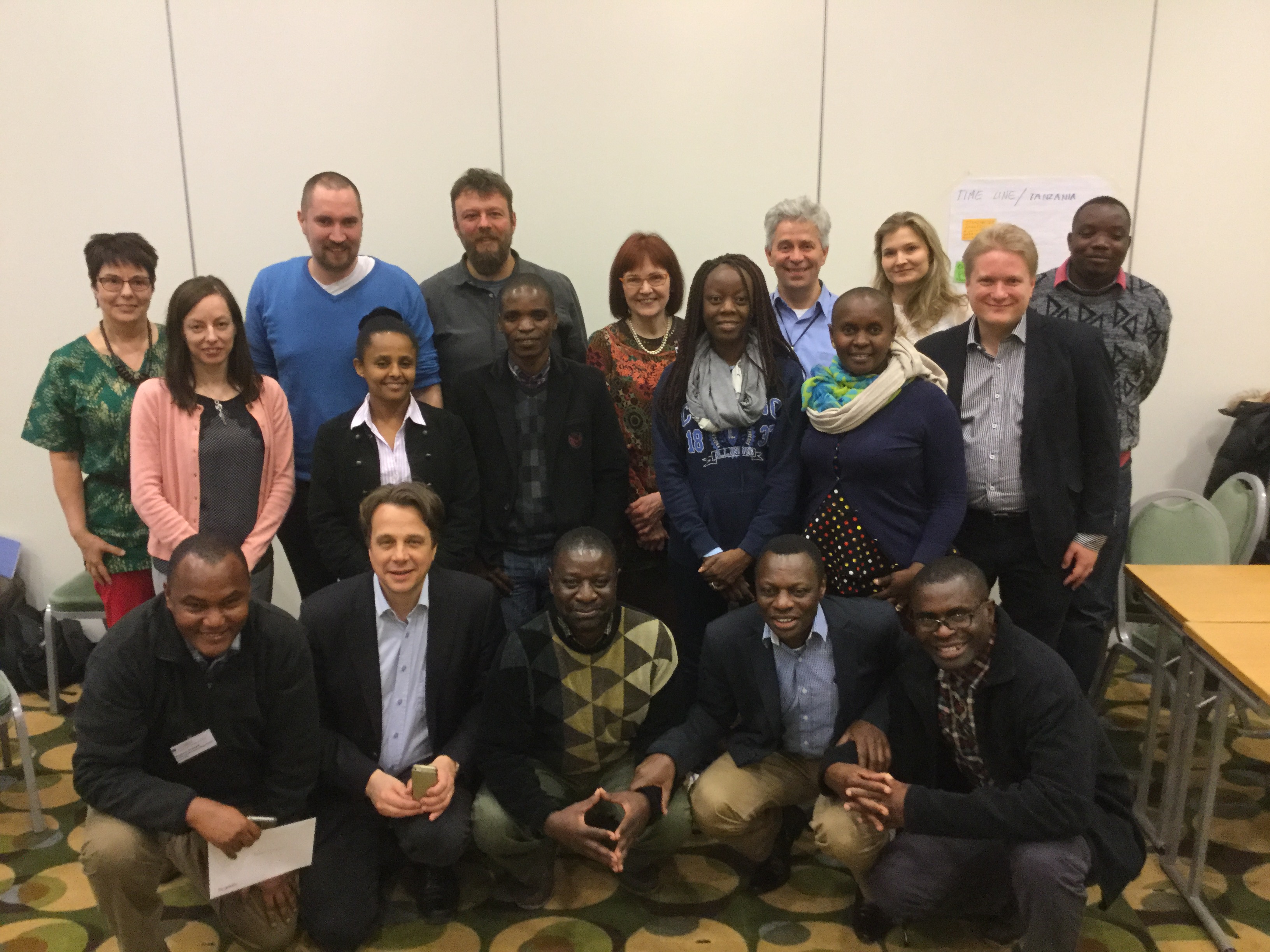 Participants of the Tampere social protection curriculum writeshop.