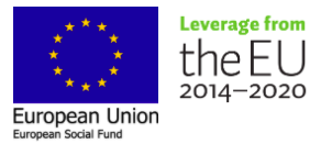 Two logos: European Union, European social fund and Leverage from the eu 2014-2020.