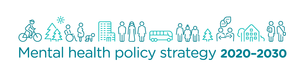 Mental health police strategy 2020-30 logo.