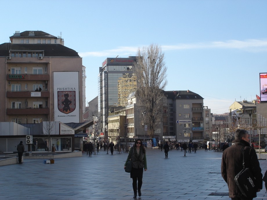 A town's square.