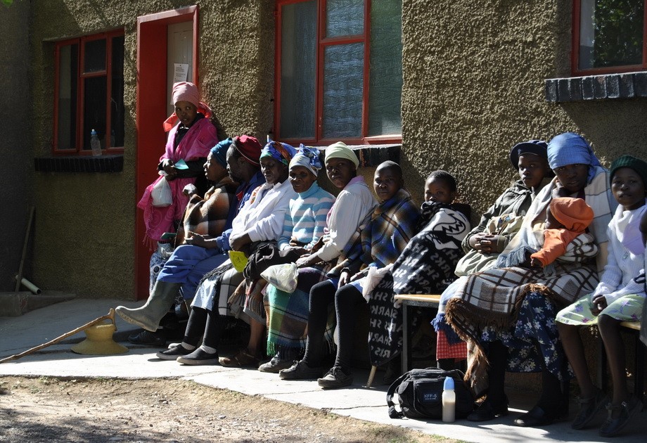 Patients in the health centre waiting room. Photo: Stiaan Byleveld