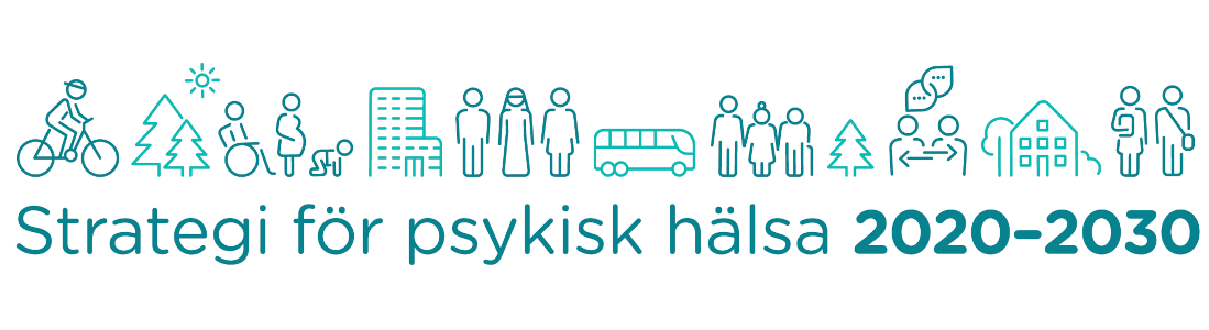 Strategi för psykisk hälsa logotyp.