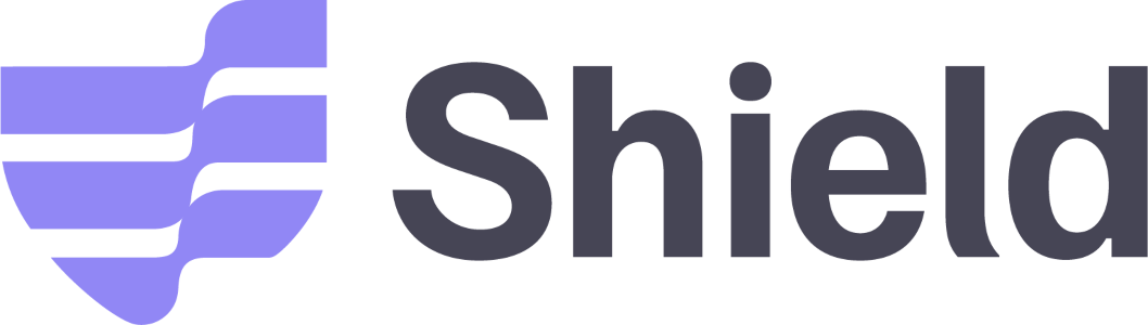 Shield logo.